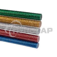 Клеевые стержни Rexant, Ø11 мм, 270 мм, цветные с блестками, 10 шт., хедер