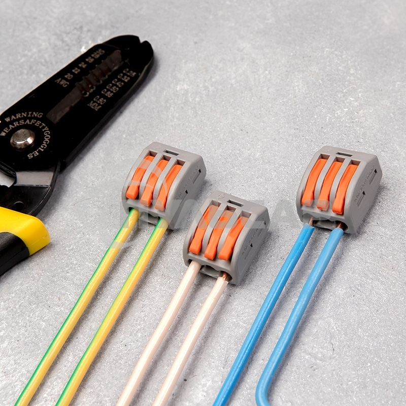 Универсальная клемма 3-проводная, серая (0,08-2,5/4 мм²) (50 шт./уп.) Rexant