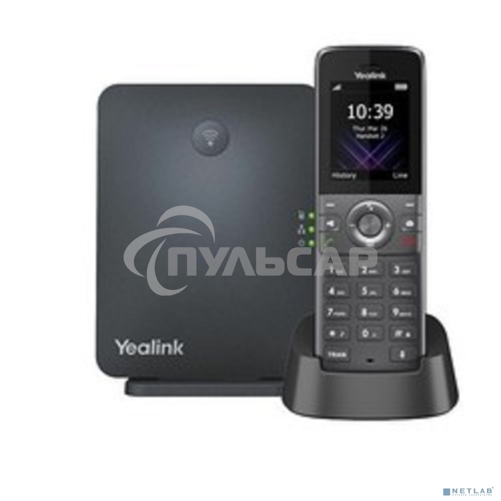 Телефон DECT-трубка Yealink W73P DECT (база W70B+трубка W73H) до 10 SIP-аккаунтов, до 10 трубок на базу, до 20 одноврем. Вызовов
