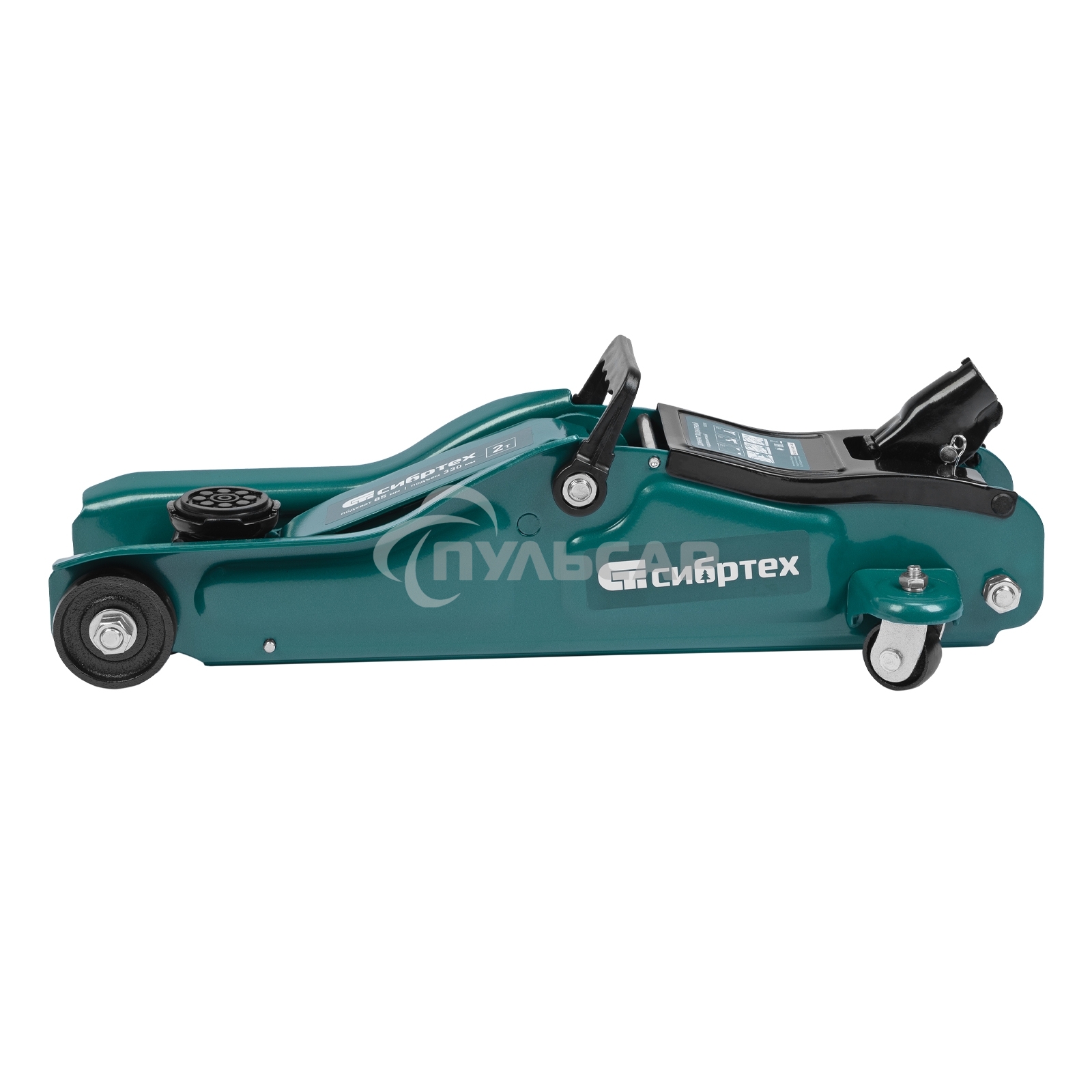 Домкрат гидравлический подкатной Сибртех 2 т, 85-330 мм, низкий подхват