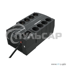 Источник бесперебойного питания CyberPower BS850E NEW линейно-интерактивный 850ВА/480Вт, 4+4 евророзетки, USB UPS Line-Interactive CyberPower BS850E NEW 850VA/480W USB (4+4 EURO)
