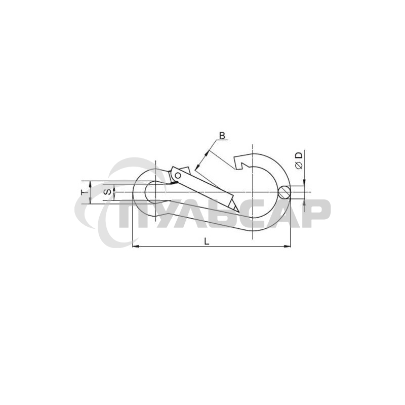 Карабин пожарный 10,0 DIN 5299С