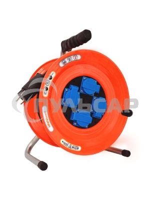 Удлинитель силовой на катушке 4х50м с заземл. 16А IP44 ВЕМ-259 термо КГ 3х1.5 с защ. крышкой UNIVersal 9632974