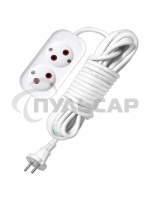 Удлинитель 2х10м без заземл. 6А IP20 У6-011М ПВС 2х0.75 UNIVersal 011М-10