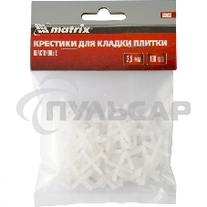 Крестики Matrix, 2,5 мм, для кладки плитки, 100 шт. Крестики Matrix, 2,5 мм, для кладки плитки, 100 шт.
