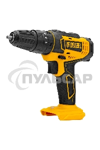 Дрель-шуруповерт Denzel CID-18-0, Аккумуляторная, 18В, Без АКБ и ЗУ, Ударная, Кейс