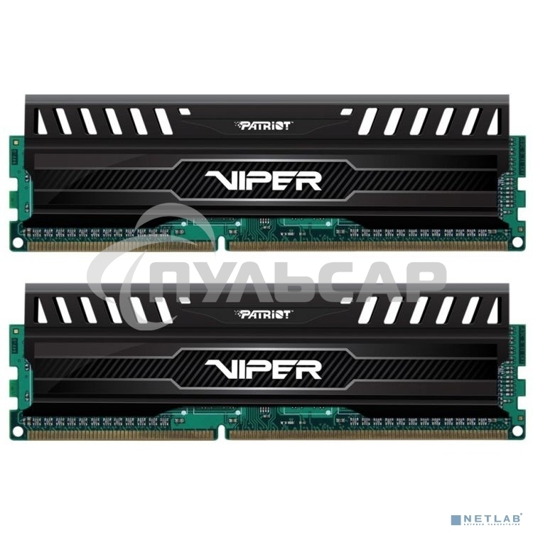 Оперативная память Patriot Viper 3, DDR3, 16Gb (2x8 Gb), 1866 MHz, CL10, DIMM, радиатор, черный