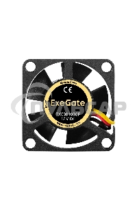 Вентилятор для корпуса ExeGate EX03010B3P черный, 30 мм, 10500 об/мин, 29 дБ, 3 pin