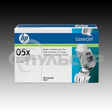 Картридж лазерный HP CE505X черный для LJ P2055 6500стр.