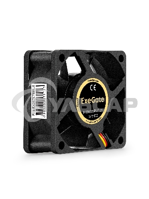Вентилятор для корпуса ExeGate EX06025B3P-24 черный, 60 мм, 5100 об/мин, 34 дБ, 3 pin