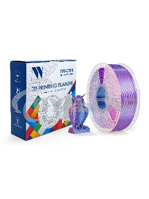 Филамент NVPRINT Silk PLA+  Red/Blue  для 3D печати диаметр 1.75мм  длина 330 метров  масса 1 кг