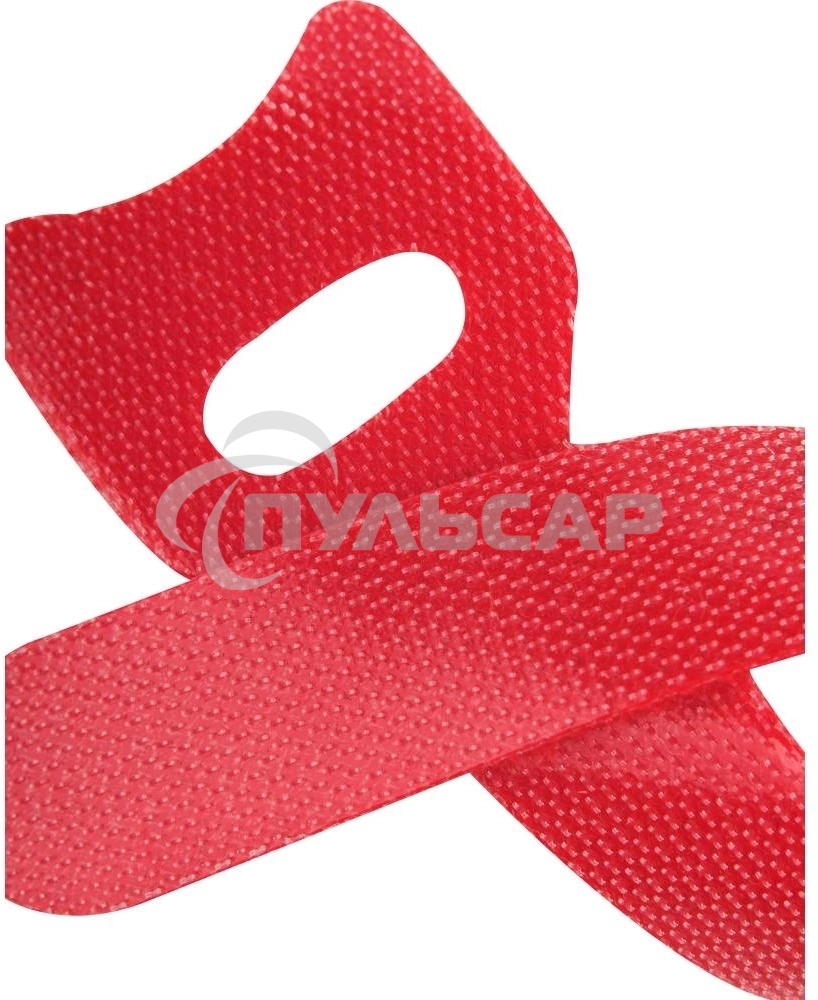 Хомут-липучка 125мм, 20 шт., красный