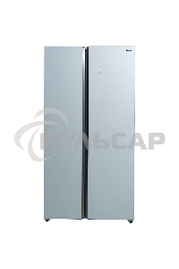 Холодильник Бирюса SBS 541 TWG текстурированное белое стекло двухкамерный 343/198 л морозилка слева, NoFrost, Side-by-side