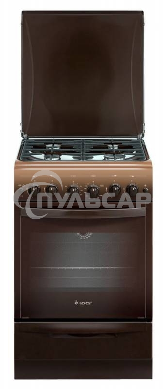 Плита газовая Gefest 5100-02 0001 коричневый, конфорок 4 газовых, духовка 52 л, 50 см x 85 см x 58.5 см