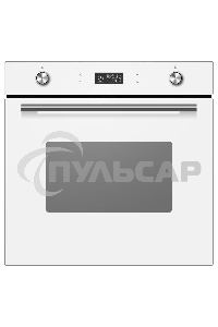 Духовой шкаф встраиваемый полноразмерный Evelux EO 650 PW, 60 см, 9 режимов, 70л, белое стекло