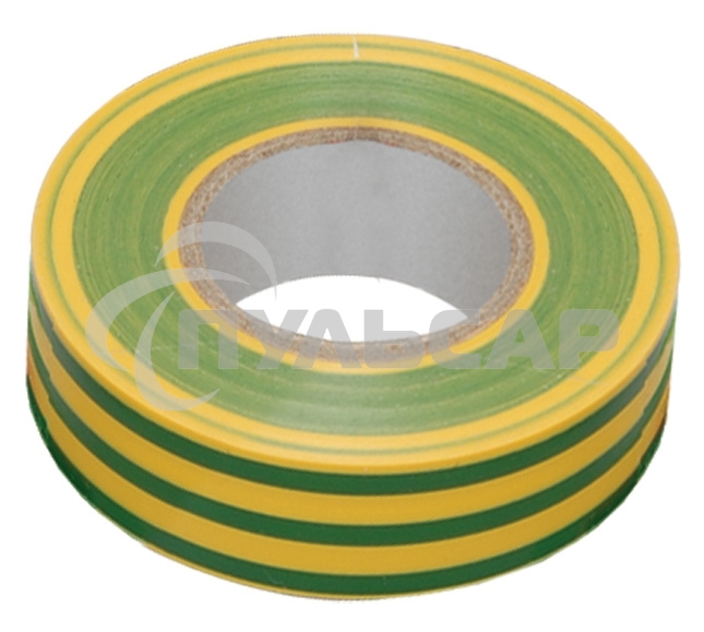 Изолента Iek UIZ-13-10-K52 0,13х15 мм желто-зеленая 20 метров ИЭК