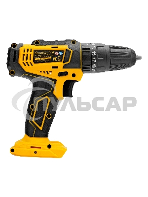 Дрель-шуруповерт Denzel CID-18-0, Аккумуляторная, 18В, Без АКБ и ЗУ, Ударная, Кейс