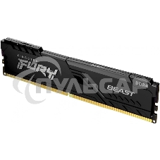 Оперативная память Kingston Fury Beast, DDR4, 16Gb (1x16Gb), 3600MHz, CL18, DIMM, с радиатором, черный