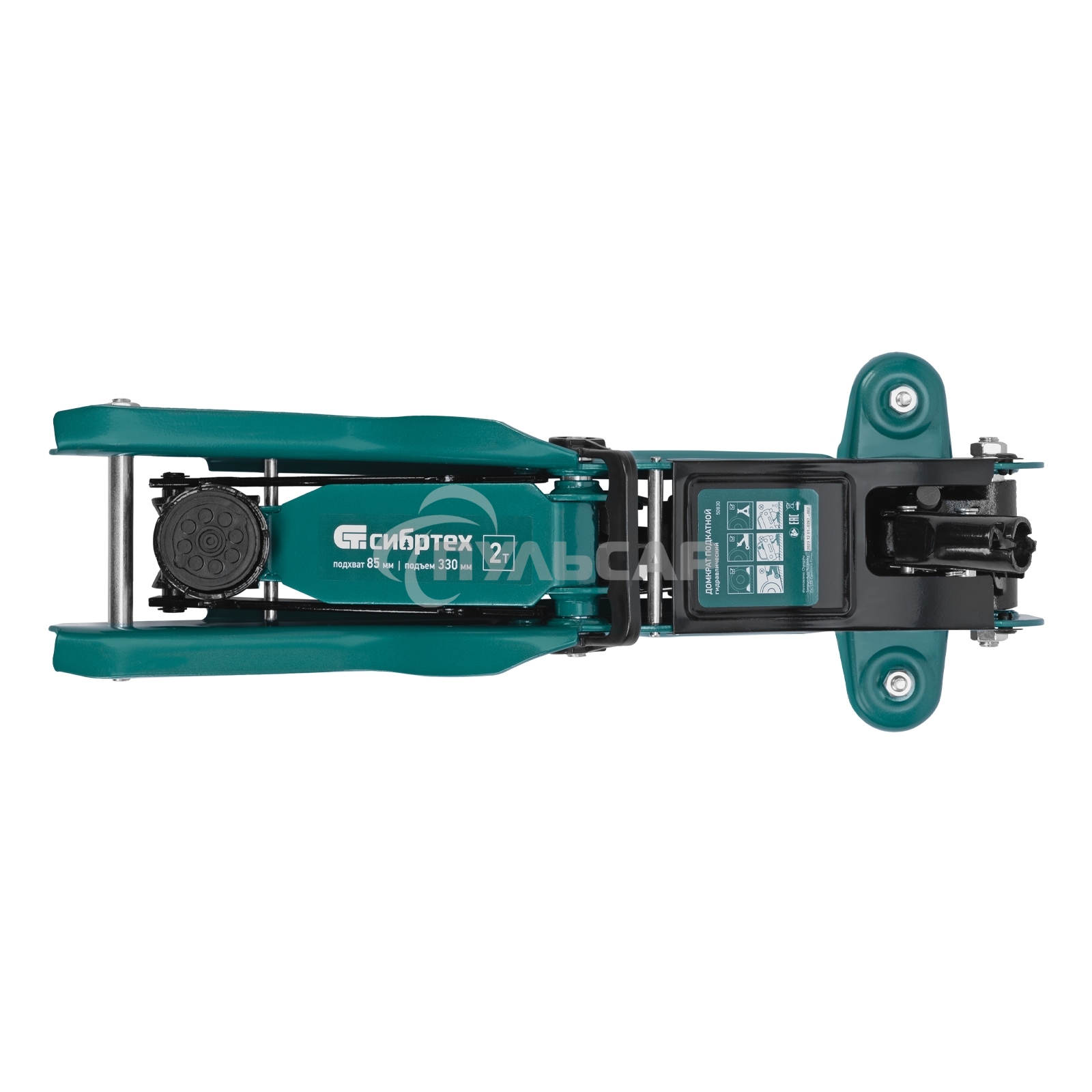 Домкрат гидравлический подкатной Сибртех 2 т, 85-330 мм, низкий подхват