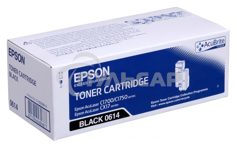 Картридж лазерный Epson 0614 (C13S050614) черный (2200 стр.) для AcuLaser AL-C1700/1750/CX17