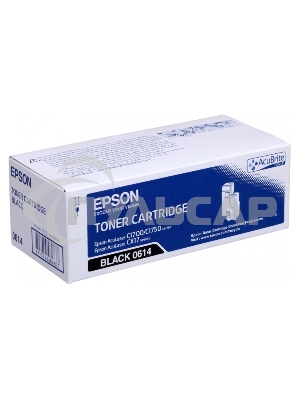 Картридж лазерный Epson 0614 (C13S050614) черный (2200 стр.) для AcuLaser AL-C1700/1750/CX17