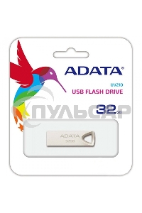 Флешка USB ADATA UV210 (AUV210-32G-RGD), 32 Gb, USB 2.0, R/W 15/5, золотистый