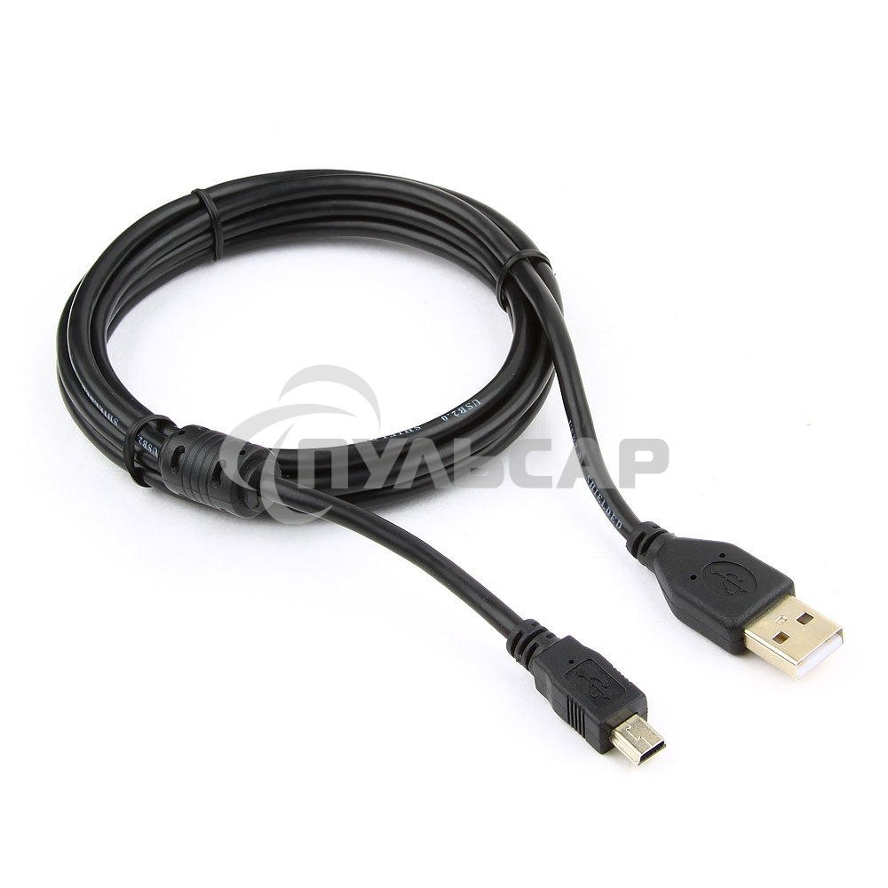 Кабель Gembird PRO CCF-USB2-AM5P-6 USB 2.0 кабель для соед. 1.8м А-miniB (5 pin) позол.конт., фер.кол.