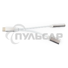 Переходник Cablexpert Переходник USB, USB Type-C/Jack3.5 F+ Type-C F, пакет (CCA-UC3.5F-02-W)