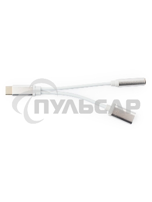 Переходник Cablexpert Переходник USB, USB Type-C/Jack3.5 F+ Type-C F, пакет (CCA-UC3.5F-02-W)