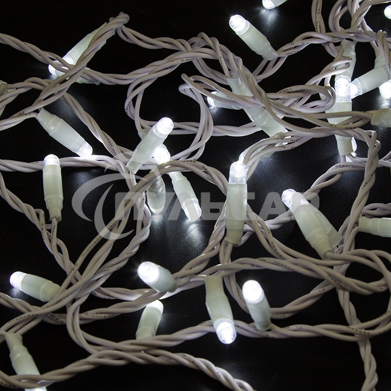 Гирлянда Neon-night Нить 10м, постоянное свечение, белый ПВХ, 230В, белый