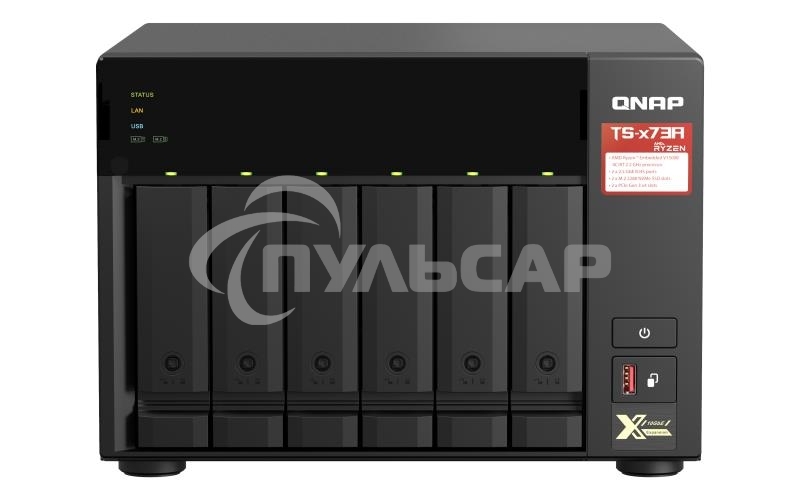 Сетевое хранилище без дисков SMB QNAP TS-673A-8G NAS, 6 trays 3,5