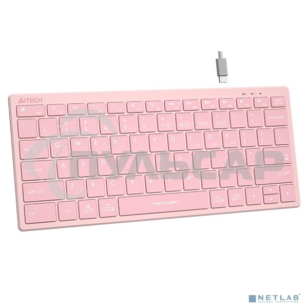 Клавиатура беспроводная A4Tech Fstyler FBX51C розовый USB BT/Radio slim Multimedia