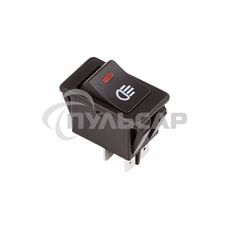 Выключатель клавишный Rexant 12V 35А (4с) ON-OFF с красной LED подсветкой