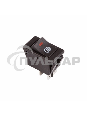 Выключатель клавишный Rexant 12V 35А (4с) ON-OFF с красной LED подсветкой