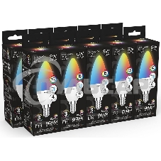 Лампа светодиодная Свеча Gauss 6W E14 RGBW+димирование LED 1/10/100