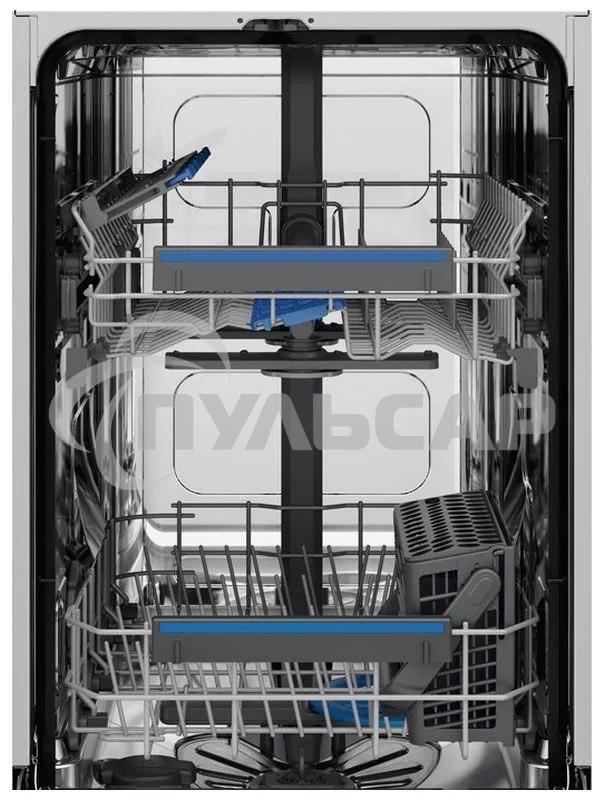 Встраиваемая посудомоечная машина Electrolux EEG62300L, серебристый, 44.6 см, 9 компл., 44 дБ, класс D