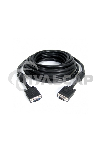 Кабель Gembird/Cablexpert CC-PPVGA-20M-B,Кабель VGA Premium, 15M/15M, 20м, черный, тройной экран,феррит.кольца