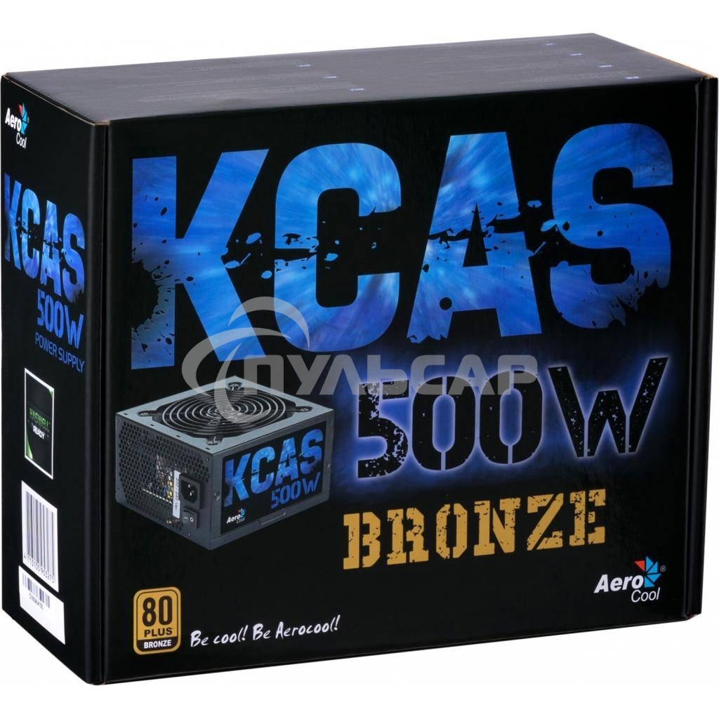 Блок питания Aerocool / Formula KCAS-500W PLUS RTL, 500Вт, 80 PLUS Bronze, 120мм, черный