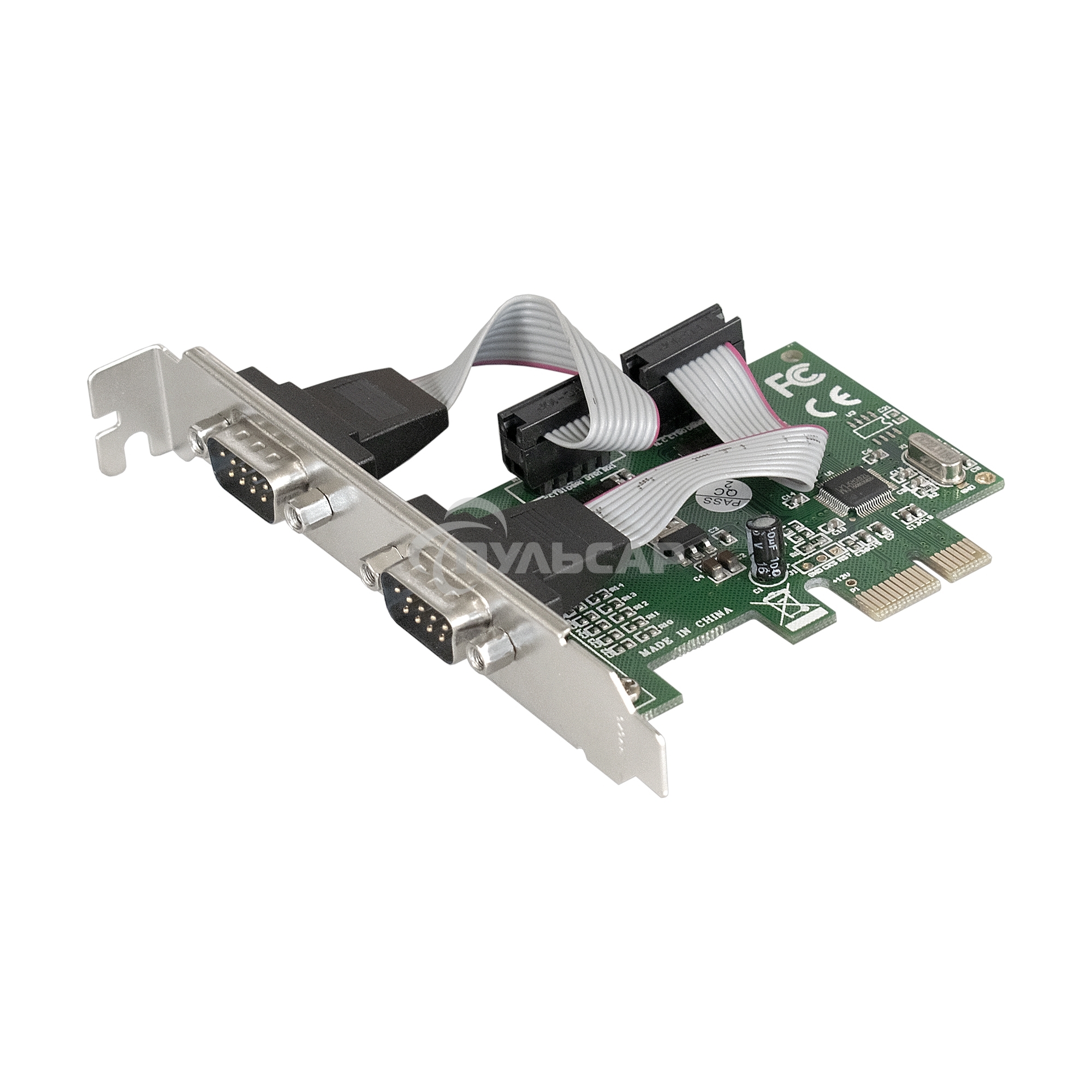 Контроллер ExeGate EXE-307 PCI-E, 2*COM port (OEM)