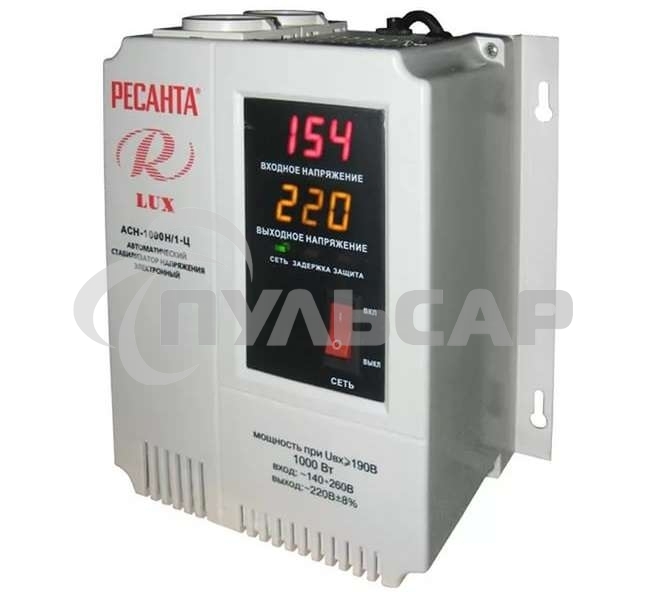 Стабилизатор напряжения Ресанта АСН-1000Н/1-Ц электронный однофазный серый
