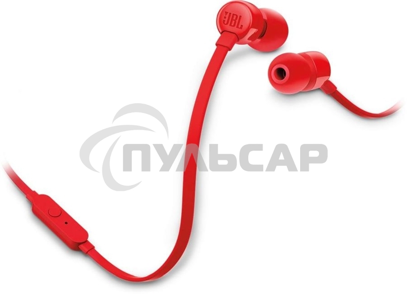 Наушники-гарнитура JBL T110 красный
