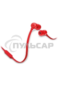 Наушники-гарнитура JBL T110 красный