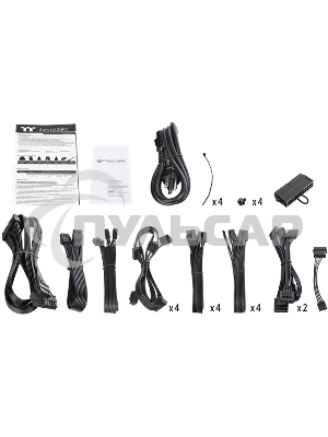 Блок питания Thermaltake Toughpower TF1 PS-TPD-1550FNFATE-1, 1550Вт, 80 PLUS Titanium, 140мм, модульный, черный