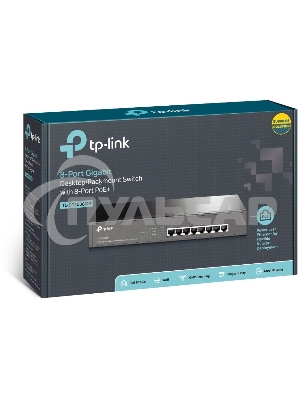 Коммутатор TP-Link TL-SG1008MP 8-портовый настольный/монтируемый в стойку гигабитный коммутатор с 8 портами PoE+