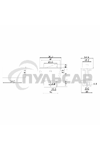 Выключатель клавишный Rexant 12V 35А (4с) ON-OFF с красной LED подсветкой