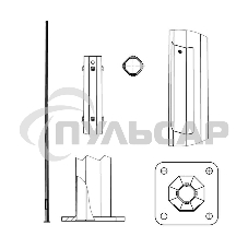 Опора ОГКл-8 верх 75 гор. цинк Пересвет В00004483 Опора ОГКл-8 верх 75 гор. цинк Пересвет В00004483