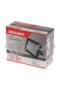 Прожектор светодиодный 10 Вт 200–260В IP65 800 лм 6500 K холодный свет Rexant