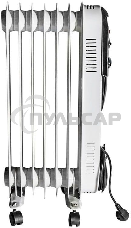 Обогреватель масляный Ресанта ОМПТ-7Н (7 секций) белый, 1500 Вт, 15 м2, термостат 67/3/3