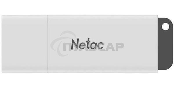 Флешка USB Netac U185, 64 Gb, USB 2.0, NT03U185N-064G-20WH, с колпачком, пластиковая белая
