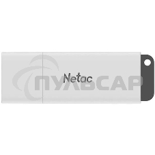 Флешка USB Netac U185, 64 Gb, USB 2.0, NT03U185N-064G-20WH, с колпачком, пластиковая белая
